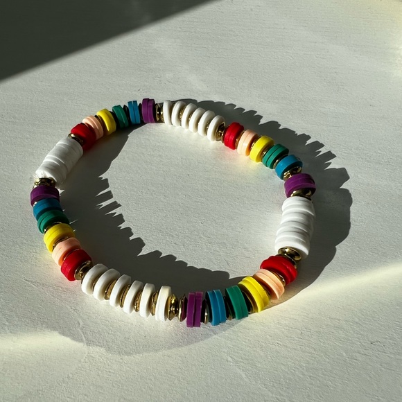 Trending bracelet, elastic colorful beads One Size - Picture 2 of 3